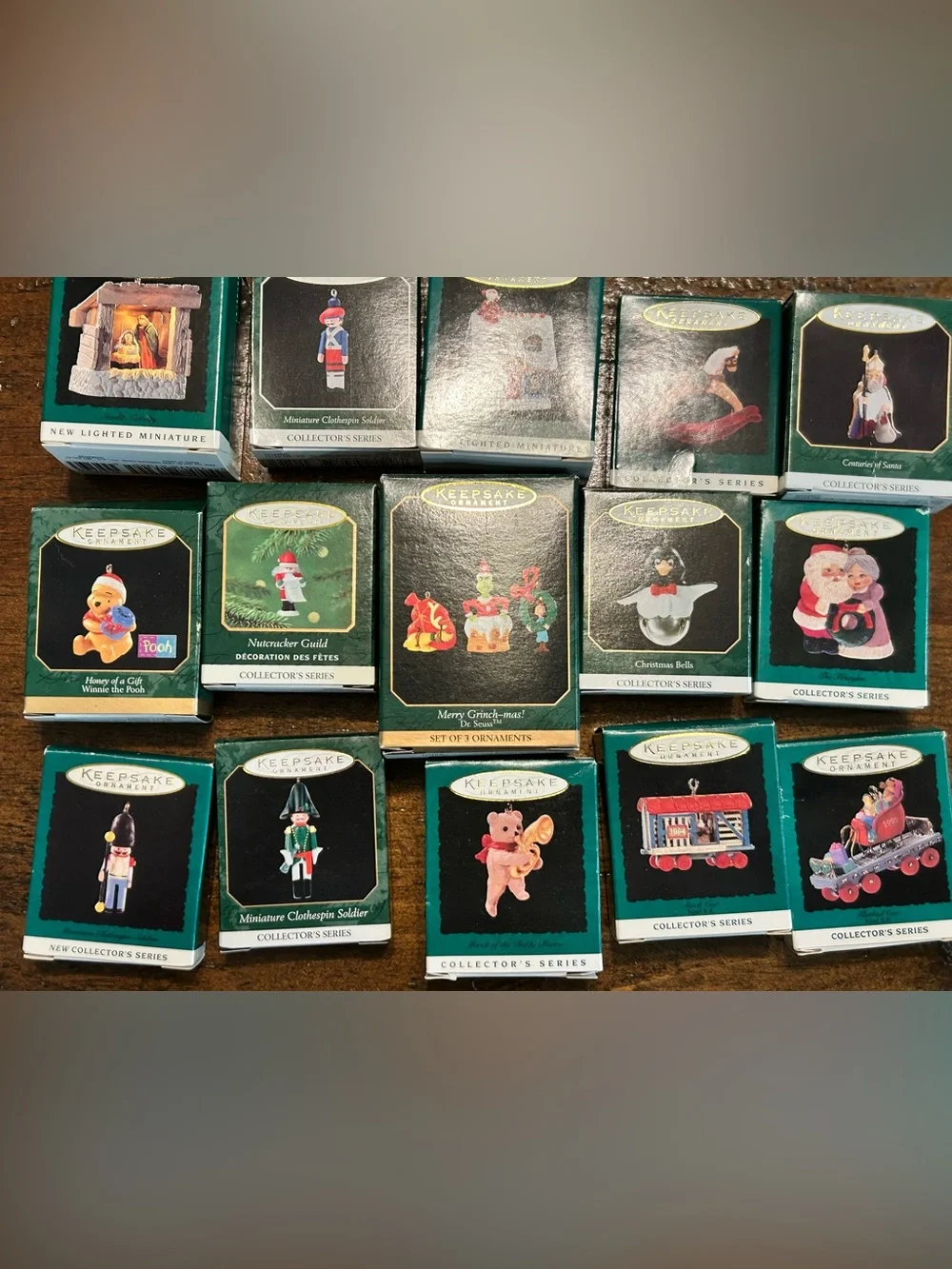 Hallmark Miniature Ornaments, Set of 5 Assorted Lot. Exc Condition